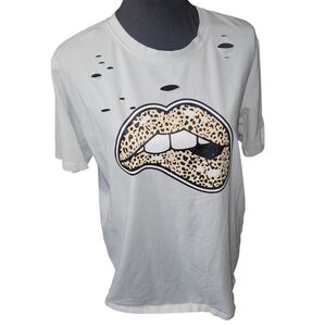 Unbranded distressed graphic short sleeve tee Size XXL